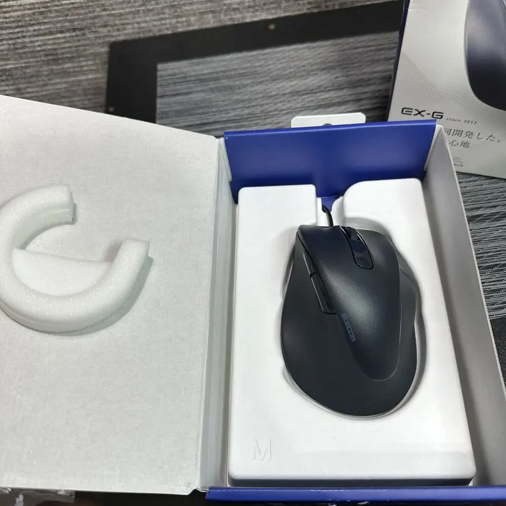 ELECOM EX-G Wired USB Ergonomic Shape Mouse Right Hand 5 Buttons M-XGM30UBSK